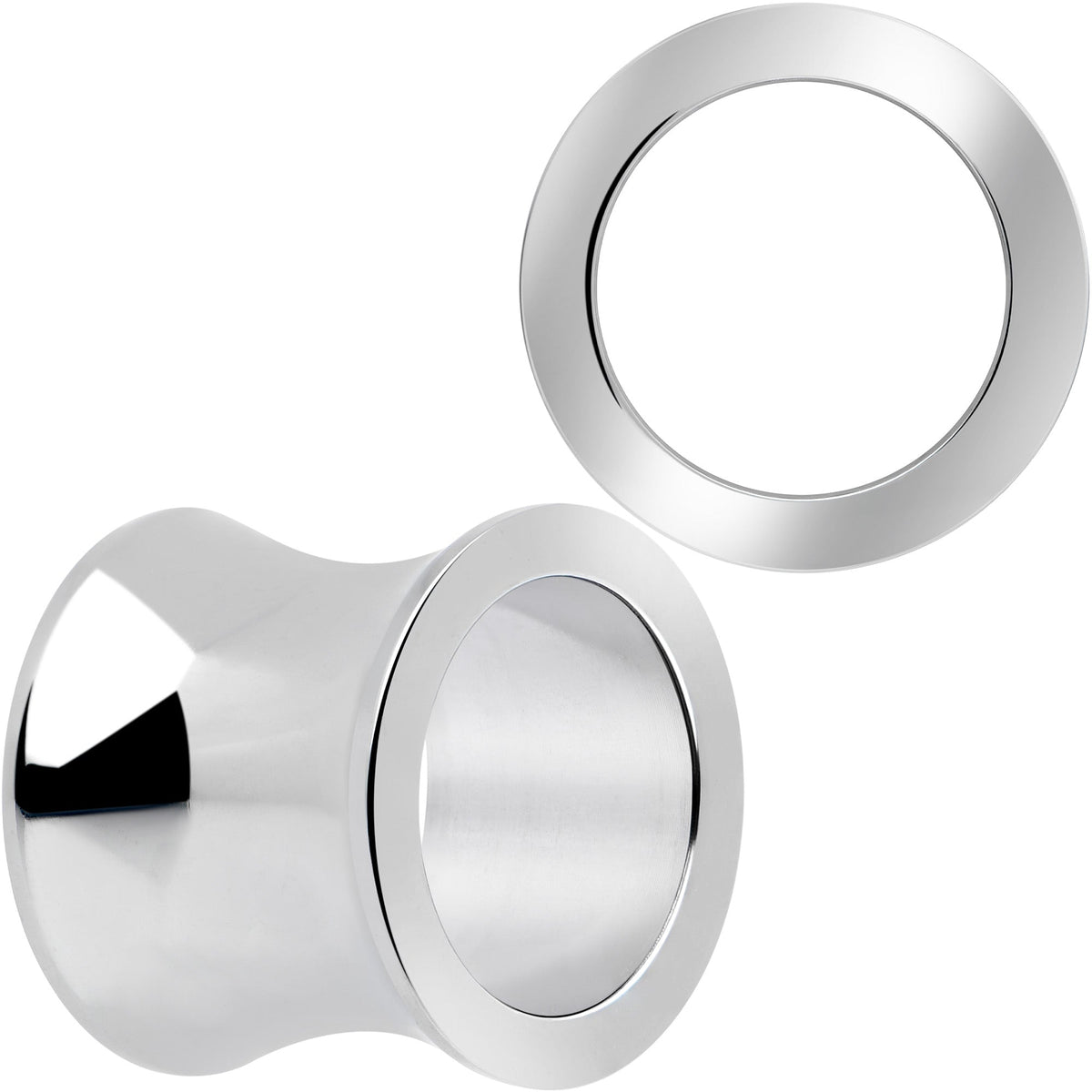 Hand Polished Thick Double Flare Tunnel Plug Set 6mm to 25mm