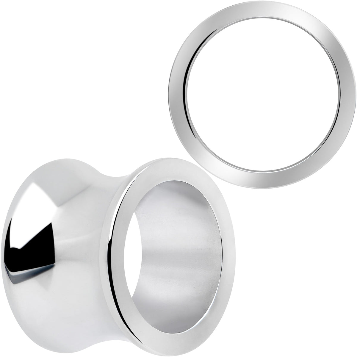 Hand Polished Thick Double Flare Tunnel Plug Set 6mm to 25mm