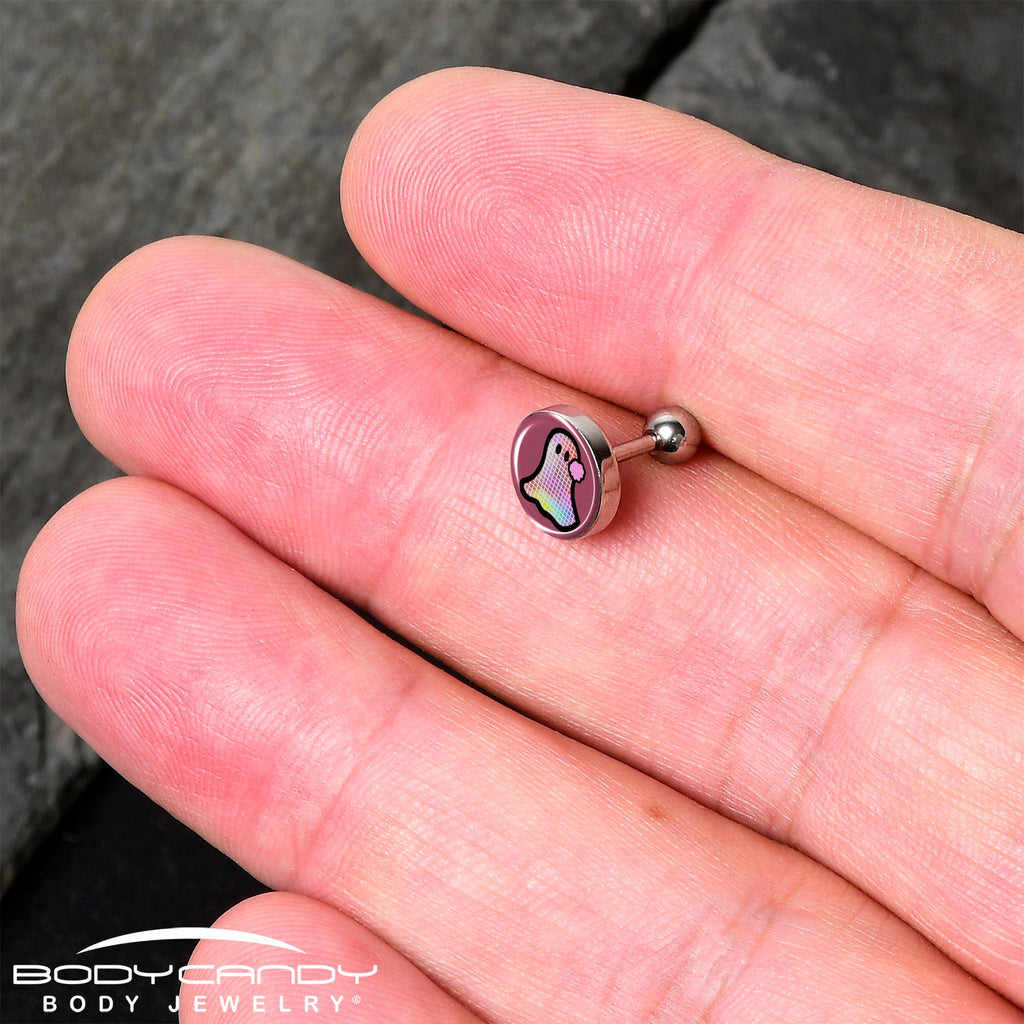 16G 1/4 Disco Spirit Ghost Tragus Cartilage Earring by Onyx O