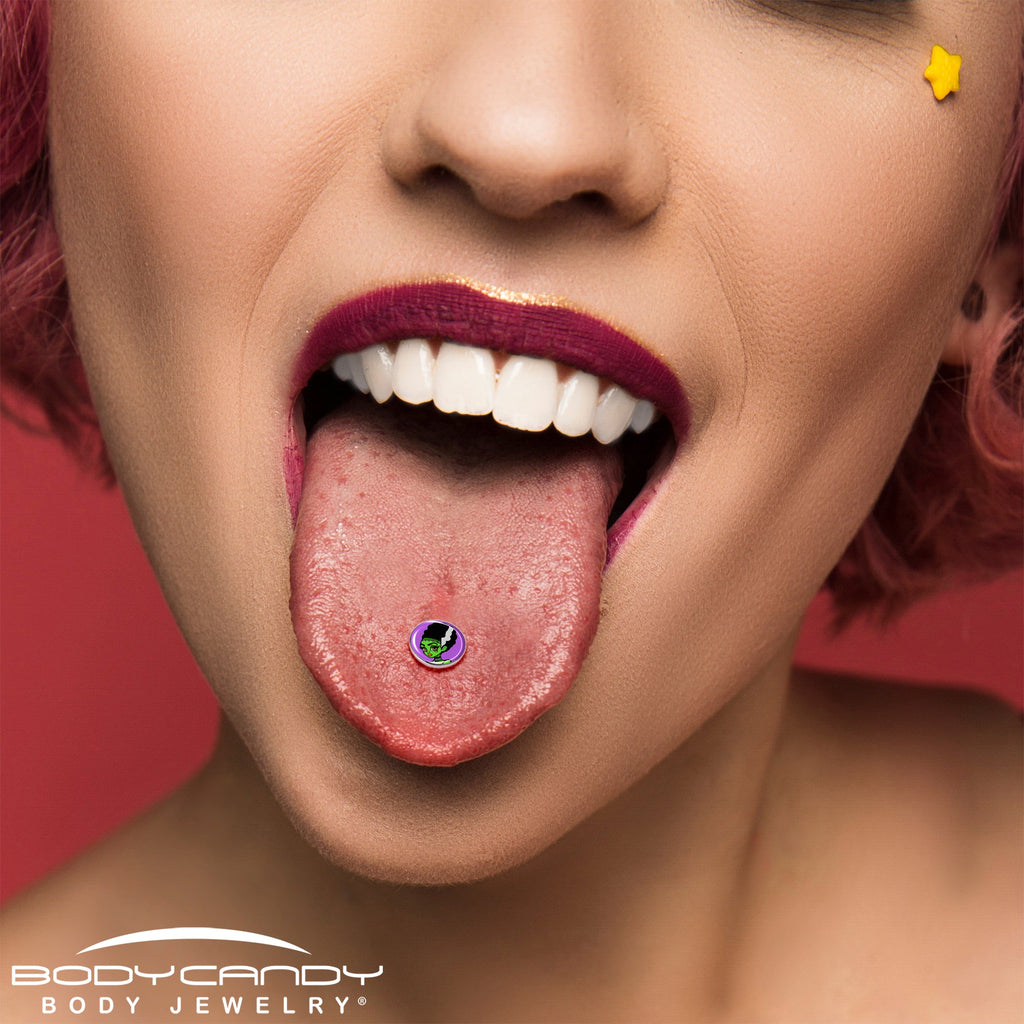 Bride of Frankenstein Barbell Tongue Ring by Onyx O