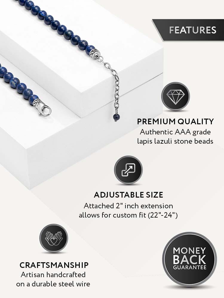 Lapis Lazuli Beaded Necklace
