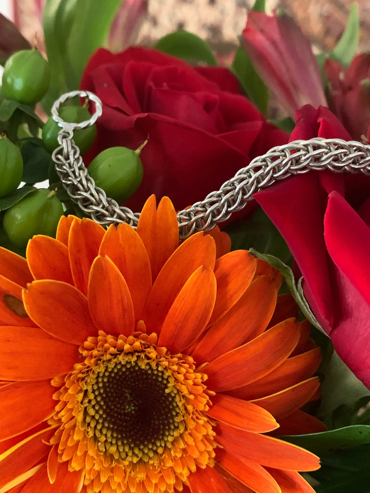 Handcrafted Foxtail Chainmaille Bracelet - Sterling Silver | Artisan Jewelry