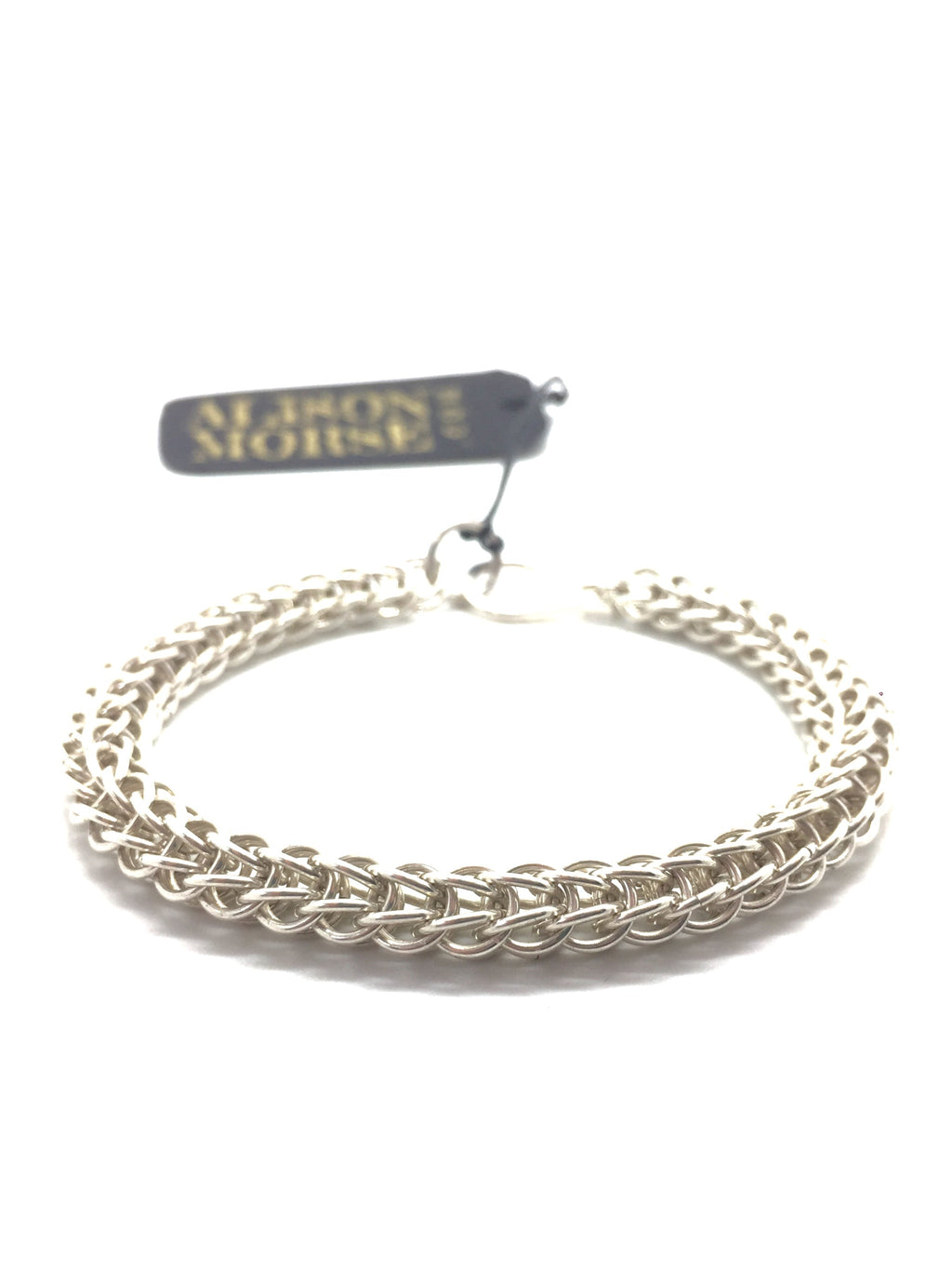 Handcrafted Foxtail Chainmaille Bracelet - Sterling Silver | Artisan Jewelry