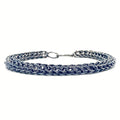 Handcrafted Foxtail Chainmaille Bracelet - Oxidized Sterling Silver | Artisan Jewelry