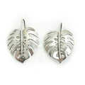 Monstera Earrings in Sterling Silver | Medium